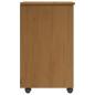 Preview: Rollschrank 34 x 39 x 65,5 cm Massivholz Kiefer Honigbraun