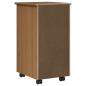 Preview: Rollschrank 34 x 39 x 65,5 cm Massivholz Kiefer Honigbraun