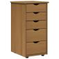 Preview: Schrank 34 x 39 x 61,5 cm Massivholz Kiefer Honigbraun