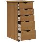 Preview: Schrank 34 x 39 x 61,5 cm Massivholz Kiefer Honigbraun