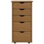 Preview: Schrank 34 x 39 x 61,5 cm Massivholz Kiefer Honigbraun