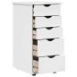 Preview: Schrank 34 x 39 x 61,5 cm Massivholz Kiefer Weiß