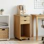 Preview: ARDEBO.de - Rollschrank Honigbraun 34 x 39 x 65,5 cm Massives Kiefernholz