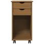 Preview: Rollschrank Honigbraun 34 x 39 x 65,5 cm Massives Kiefernholz