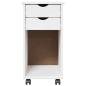 Preview: Rollschrank 34 x 39 x 65,5 cm Massives Kiefernholz Weiß
