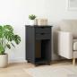 Preview: Rollschrank 34 x 39 x 65,5 cm Massives Kiefernholz Grau