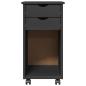 Preview: Rollschrank 34 x 39 x 65,5 cm Massives Kiefernholz Grau