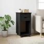 Preview: Rollschrank 34 x 39 x 65,5 cm Massives Kiefernholz Schwarz