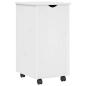 Preview: Rollschrank Mit Rad Weiß 34 x 39 x 65,5 cm Massivholz Kiefer