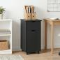 Preview: ARDEBO.de - Rollschrank Mit Rad Grau 34 x 39 x 65,5 cm Massivholz Kiefer