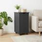 Preview: Rollschrank Mit Rad Grau 34 x 39 x 65,5 cm Massivholz Kiefer