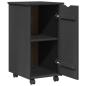 Preview: Rollschrank Mit Rad Grau 34 x 39 x 65,5 cm Massivholz Kiefer