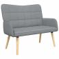 Preview: 2-Sitzer Sofa Hellgrau 115 x 61 x 87 cm Stoff