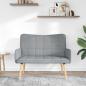 Preview: 2-Sitzer Sofa Hellgrau 115 x 61 x 87 cm Stoff