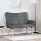 Preview: ARDEBO.de - 2-Sitzer Sofa Dunkelgrau 115 x 61 x 87 cm Stoff