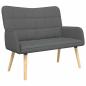 Preview: 2-Sitzer Sofa Dunkelgrau 115 x 61 x 87 cm Stoff
