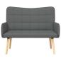 Preview: 2-Sitzer Sofa Dunkelgrau 115 x 61 x 87 cm Stoff
