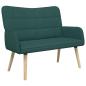 Preview: 2-Sitzer Sofa Dunkelgrün 115 x 61 x 87 cm Stoff