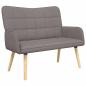 Preview: 2-Sitzer Sofa Taupe 115 x 61 x 87 cm Stoff