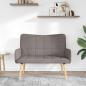 Preview: 2-Sitzer Sofa Taupe 115 x 61 x 87 cm Stoff