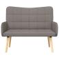 Preview: 2-Sitzer Sofa Taupe 115 x 61 x 87 cm Stoff