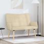 Preview: ARDEBO.de - 2-Sitzer Sofa Creme 115 x 61 x 87 cm Stoff