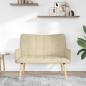 Preview: 2-Sitzer Sofa Creme 115 x 61 x 87 cm Stoff