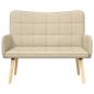 Preview: 2-Sitzer Sofa Creme 115 x 61 x 87 cm Stoff