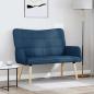 Preview: ARDEBO.de - 2-Sitzer Sofa Blau 115 x 61 x 87 cm Stoff