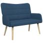 Preview: 2-Sitzer Sofa Blau 115 x 61 x 87 cm Stoff