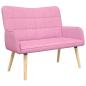 Preview: 2-Sitzer Sofa Rosa 115 x 61 x 87 cm Stoff