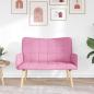 Preview: 2-Sitzer Sofa Rosa 115 x 61 x 87 cm Stoff