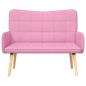 Preview: 2-Sitzer Sofa Rosa 115 x 61 x 87 cm Stoff
