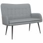 Preview: 2-Sitzer Sofa Hellgrau 115 x 61 x 87 cm Stoff