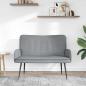 Preview: 2-Sitzer Sofa Hellgrau 115 x 61 x 87 cm Stoff