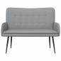 Preview: 2-Sitzer Sofa Hellgrau 115 x 61 x 87 cm Stoff
