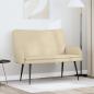 Preview: ARDEBO.de - 2-Sitzer Sofa Creme 115 x 61 x 87 cm Stoff