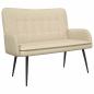 Preview: 2-Sitzer Sofa Creme 115 x 61 x 87 cm Stoff