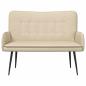 Preview: 2-Sitzer Sofa Creme 115 x 61 x 87 cm Stoff