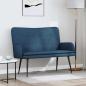 Preview: ARDEBO.de - 2-Sitzer Sofa Blau 115 x 61 x 87 cm Stoff