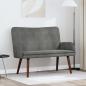 Preview: ARDEBO.de - 2-Sitzer Sofa Dunkelgrau 115 x 61 x 87 cm Samt