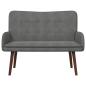 Preview: 2-Sitzer Sofa Dunkelgrau 115 x 61 x 87 cm Samt