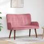 Preview: ARDEBO.de - 2-Sitzer Sofa Rosa 115 x 61 x 87 cm Samt