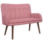 Preview: 2-Sitzer Sofa Rosa 115 x 61 x 87 cm Samt