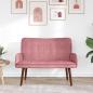 Preview: 2-Sitzer Sofa Rosa 115 x 61 x 87 cm Samt