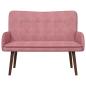 Preview: 2-Sitzer Sofa Rosa 115 x 61 x 87 cm Samt