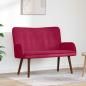 Preview: ARDEBO.de - 2-Sitzer Sofa Weinrot 115 x 61 x 87 cm Samt