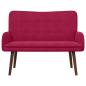 Preview: 2-Sitzer Sofa Weinrot 115 x 61 x 87 cm Samt
