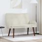 Preview: ARDEBO.de - 2-Sitzer Sofa Creme 115 x 61 x 87 cm Samt
