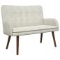 Preview: 2-Sitzer Sofa Creme 115 x 61 x 87 cm Samt